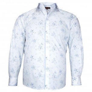 Camisa talla grande tejido estampado