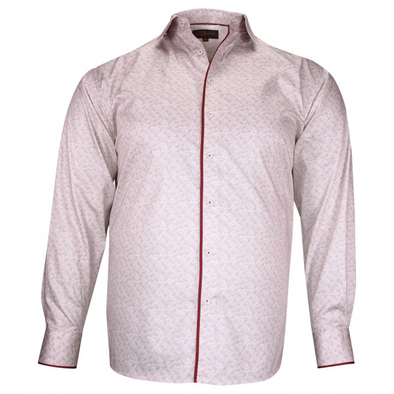 Camisa talla grande tejido estampado