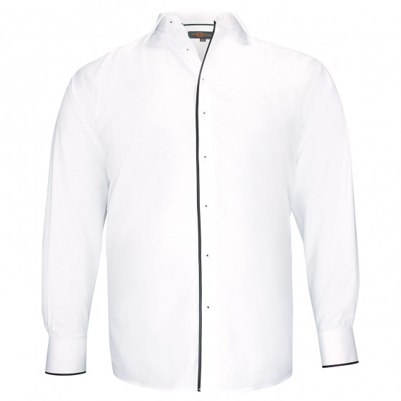 Camisa de talla grande en tejido liso y trenzado BORNERO AE5DB1