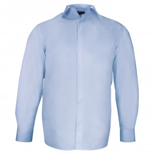 Camisa de talla grande en tejido texturizado con cuello oculto DINOZZE AE11DB2