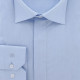 Camisa de talla grande en tejido texturizado con cuello oculto DINOZZE AE11DB2