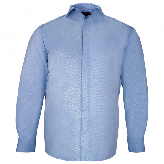 Camisa de talla grande en tejido texturizado con cuello ocultoDINOZZE AE11DB3