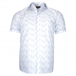 Camisa de manga corta de talla grande con tejido estampado PALMA AE1DBMC1