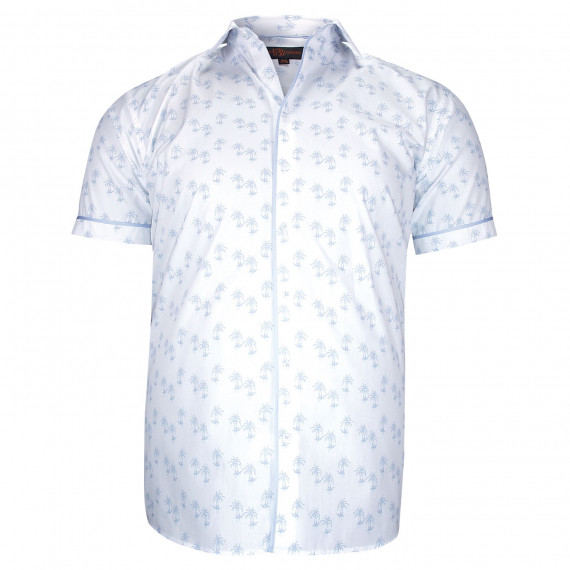 Camisa de manga corta de talla grande con tejido estampado PALMA AE1DBMC1