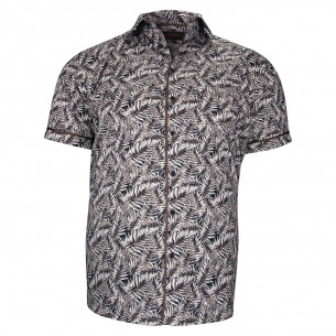 Camisa de manga corta de talla grande con tejido estampado LUTTO AE2DBMC1