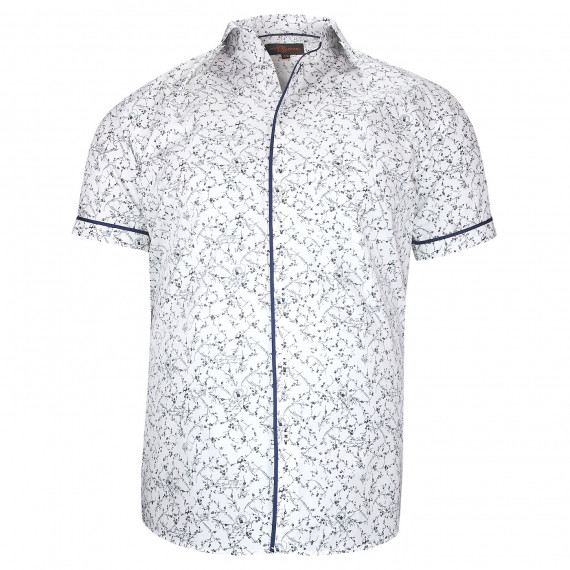 Camisa de manga corta de talla grande con tejido estampado VEGELI AE3DBMC1