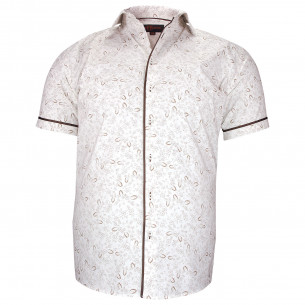 Camisa de manga corta de talla grande con tejido estampado GIVELI AE4DBMC1