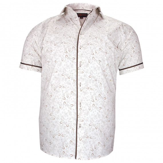 Camisa de manga corta de talla grande con tejido estampado GIVELI AE4DBMC1
