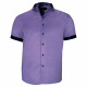 Camisa de talla grande con tejido liso en contraste VIOSSO AE9DBMC1