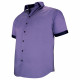 Camisa de talla grande con tejido liso en contraste VIOSSO AE9DBMC1