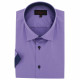 Camisa de talla grande con tejido liso en contraste VIOSSO AE9DBMC1