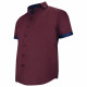 Camisa de talla grande con tejido liso en contraste VIOSSO AE9DBMC2