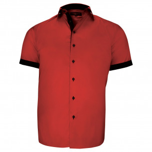 Camisa de talla grande con tejido liso en contraste ROSSONERO AE10DBMC1