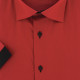 Camisa de talla grande con tejido liso en contraste ROSSONERO AE10DBMC1