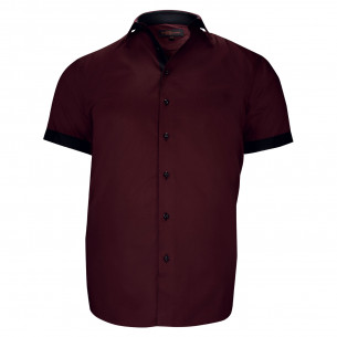 Camisa de talla grande con tejido liso en contraste ROSSONERO AE10DBMC2