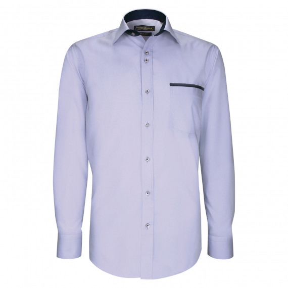Camisa lisa entallada con ribete de bolsillo TASCOPO AE8EB2