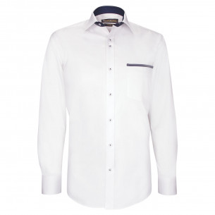 Camisa lisa entallada con ribete de bolsillo TASCOPO AE8EB3