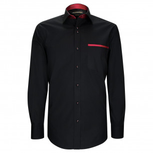 Camisa lisa entallada con ribete de bolsillo TASSORO AE9EB1