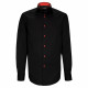 Camisa negra lisa de corte recto CLAROSSO AE11EB1