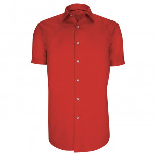 Camisa lisa, entallada y de manga corta AE1AMMC1