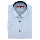 Camisa de corte recto en tejido liso