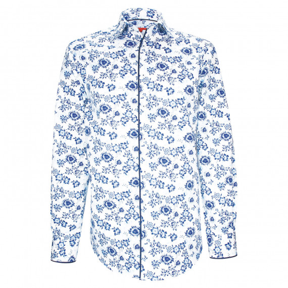 Camisa de corte recto en tejido con estampado floral AE2AM1