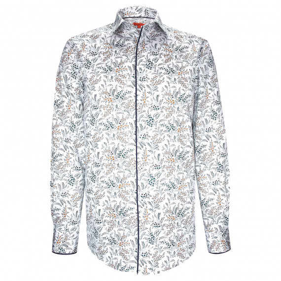 Camisa de corte recto en tejido con estampado floral AE3AM1