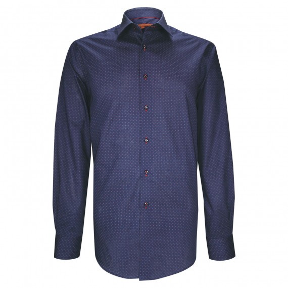 Camisa de tejido estampado de corte recto AE5AM1