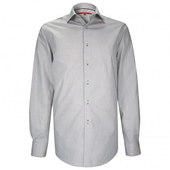 Camisa de corte recto con micropatrones bordados AE6AM1