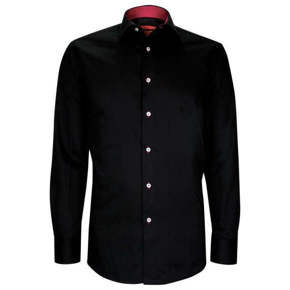 Camisa entallada de tejido liso