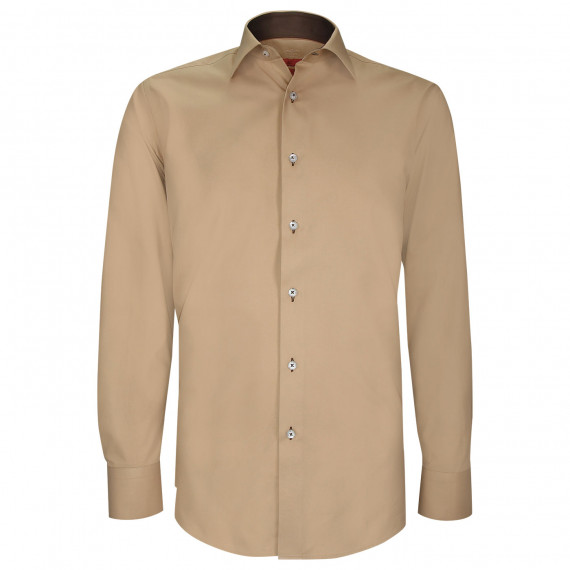 Camisa entallada de tejido liso AE9AM3