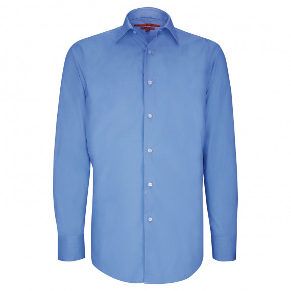 Camisa entallada de algodón liso AE12AM2