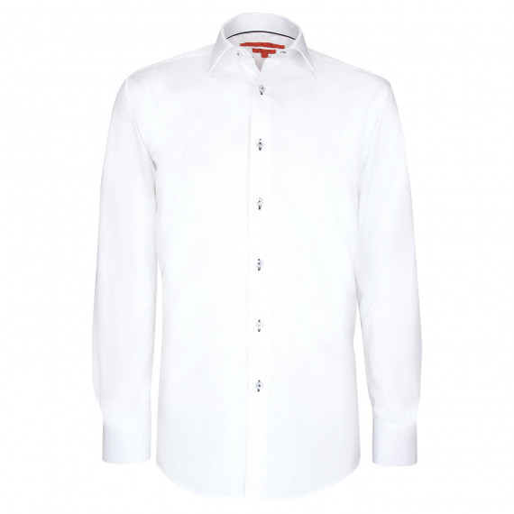 Camisa lisa entallada, 100% algodón AE14AM2