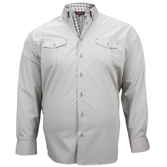 CHEMISE GRANDE TAILLE POCKET Doublissimo GT-M5DB3