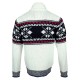 Pull jacquard CORTINA Emporio balzani H1028-BLANC