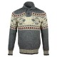 Pull jacquard CORTINA Emporio balzani H1028-GRIS