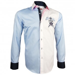 Chemise bicolore bordée BLASON Andrew Mc Allister Y2AM1