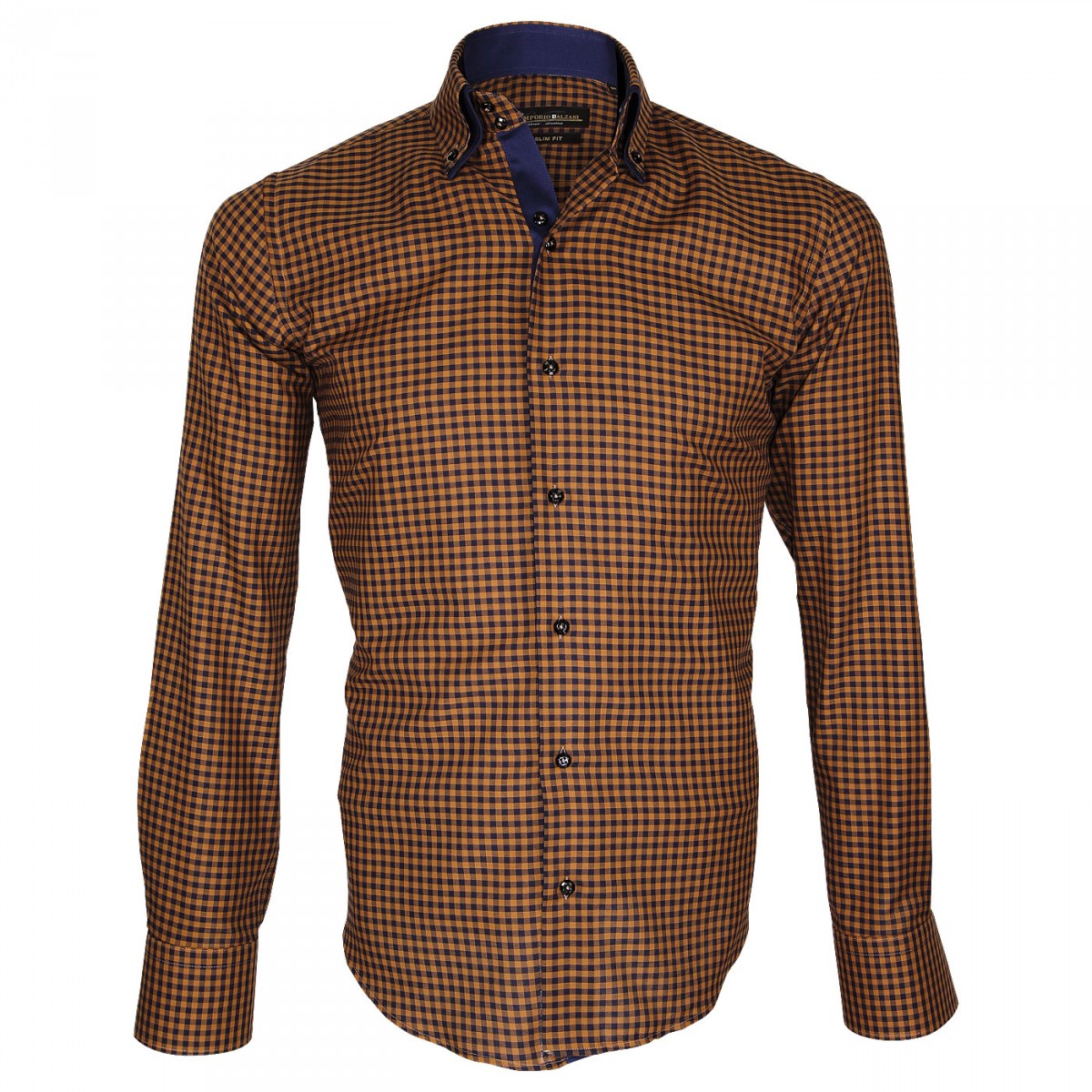 Camisa con en tela cuadros