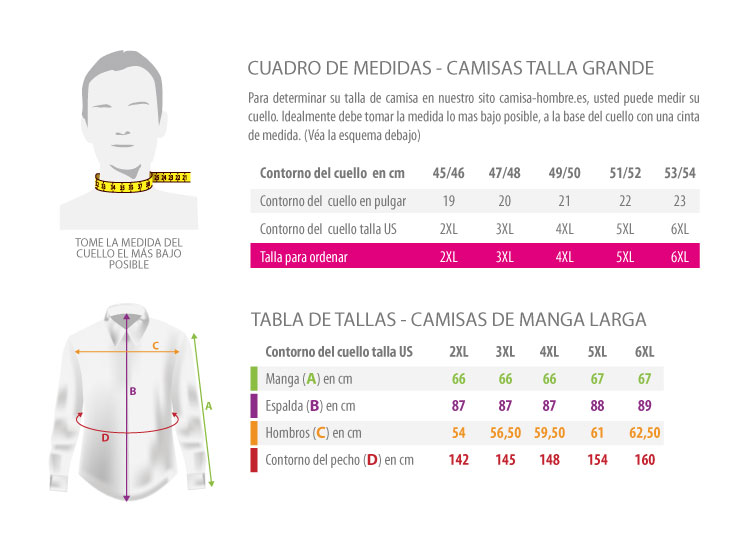 camisa talla grande en tela oxford