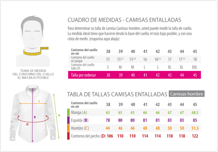 Measures Table - shirts