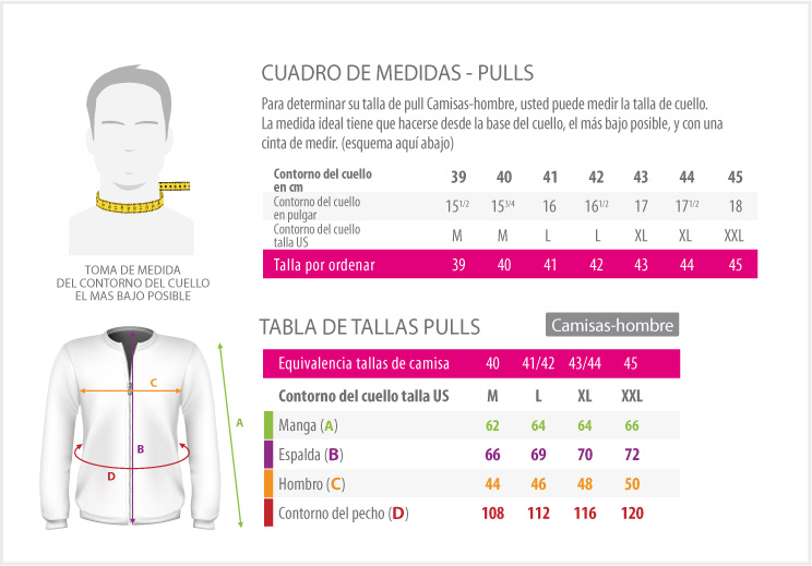 Measures Table - shirts